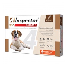 INSPECTOR Quadro С 40-60 кг капли от внешних и внутренних паразитов для собак 1х40  (I308)