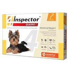 INSPECTOR Quadro С 1-4 кг капли от внешних и внутренних паразитов для собак 1х40  (I304)