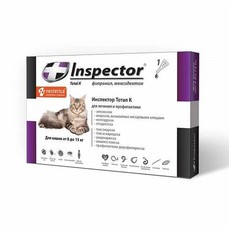 INSPECTOR Тотал К от 8 до 15 кг капли от внешних и внутренних паразитов и кошек 1x16  (I213)