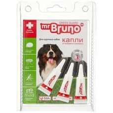Mr. BRUNO Green Guard 4 мл от 30 кг капли для крупных собак репеллентные 1х24  (MB05-00940)