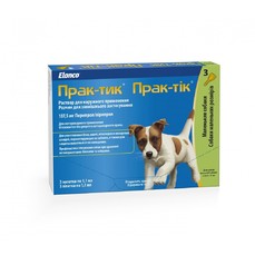 ELANCO ПРАК-ТИК 4,5-11 кг капли для собак от блох и клещей 1х3 пипетки  (CA5057003RS)