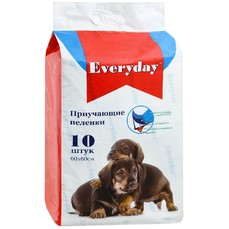 EVERYDAY 10 шт 60х60 см пеленки для животных впитывающие гелевые 1х12  (ED606010)
