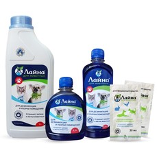 ЛАЙНА 1 л средство для дезинфекции, уборки помещений и устранения неприятных запахов и меток животных 1х16
