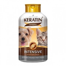 KERATIN+ Intensive 400 мл шампунь для жесткошерстных кошек и собак 1x12  (R505)