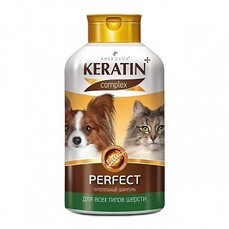 KERATIN+ Perfect 400 мл шампунь для всех типов шерсти кошек и собак 1x12  (R502)