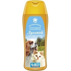 АВЗ ЛУГОВОЙ 270 мл шампунь для собак и для кошек инсектицидный с экстрактами лекарственных трав и ланолином 1х25  (AB821)