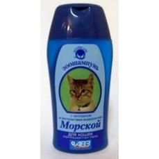 АВЗ МОРСКОЙ 180 мл шампунь для кошек короткошерстных пород с хитозаном и экстрактами водорослей 1х30  (AB864)