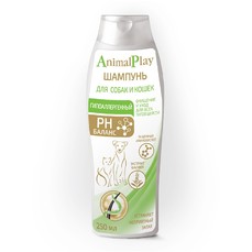 ANIMAL PLAY Гипоаллергенный 250 мл шампунь для собак и кошек с аминокислотами и экстрактом шалфея 1х12  (AP05-00000)