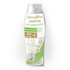 ANIMAL PLAY Гипоаллергенный 250 мл шампунь для щенков и котят с протеинами пшеницы и витаминами 1х12  (AP05-00030)