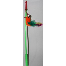 ZooOne дразнилка с игрушкой птица с перьями 1х12  (ST-101/102)